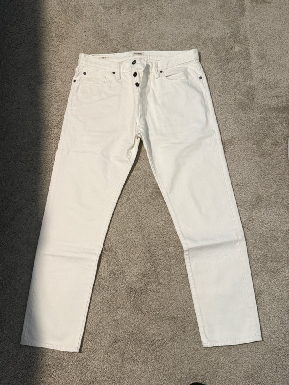 Todd Snyder White Slim Straight Jeans